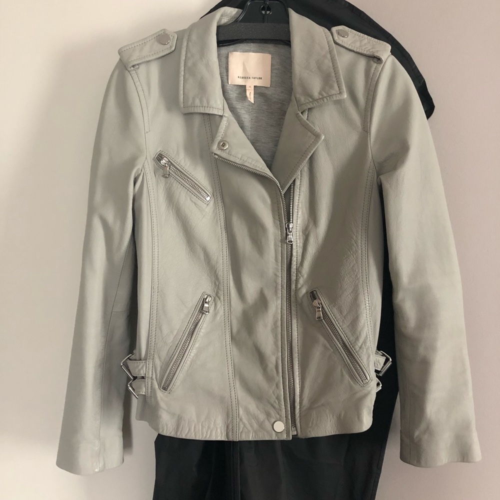 Rebecca Taylor leather jacket, size 2 - Picture 1 of 2